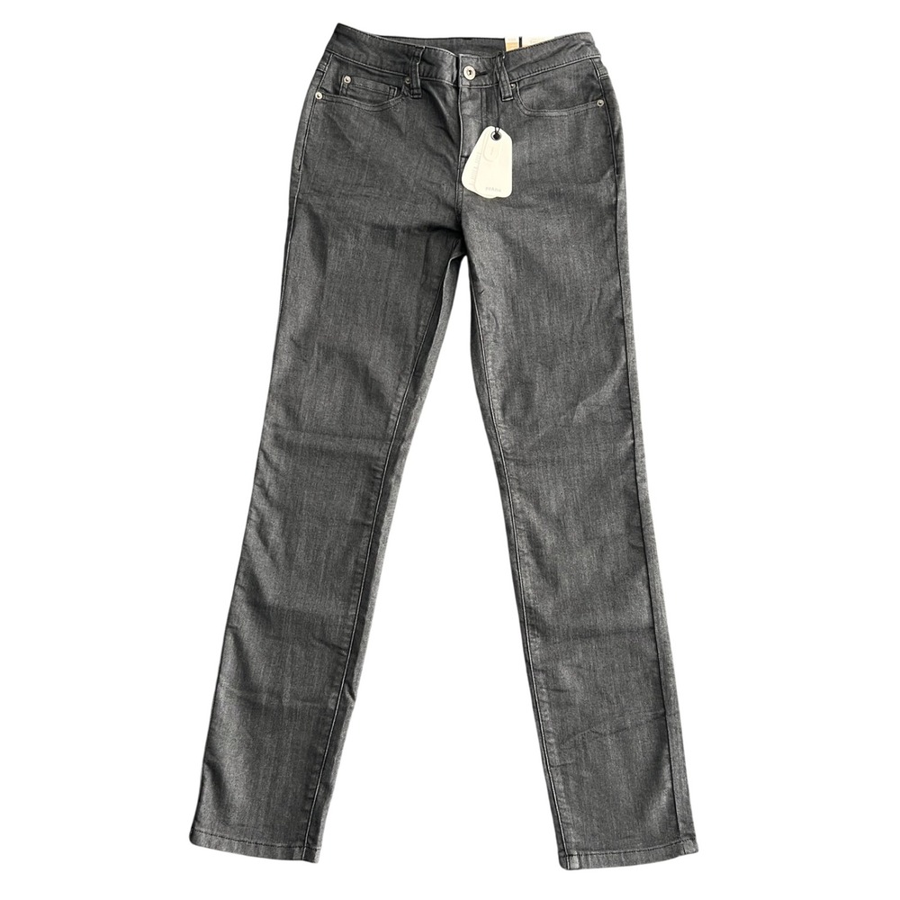 NWT Prana Women's 0 SH Kayla High Rise Jeans Charcoal Gray Organic Stretch Denim